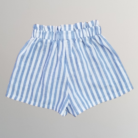 Shein Striped Paperbag Shorts - Picture 3 of 8